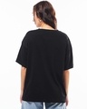 Shop Women's Jet Black Doodles Desh Graphic Printed Oversized T-shirt-Full