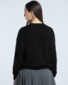 Shop Women's Jet Black Embellished Oversized Sweater-Full