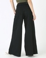 Shop Women's Jet Black Washed Flared Korean Jeans-Design