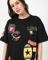Shop Women's Jet Black Harry Potter Graphic Printed Oversized T-shirt