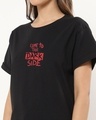 Shop Women's Jet Black I Have You Now Graphic Printed Boyfriend T-shirt