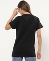 Shop Women's Jet Black Kaafi Sanskari Typography Boyfriend T-shirt-Design