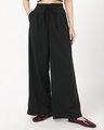 Shop Women's Jet Black Korean Pants-Front