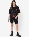 Shop Women's Jet Black Krypto Graphic Printed Oversized T-shirt