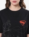 Shop Women's Jet Black Krypto Graphic Printed Oversized T-shirt