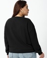 Shop Women's Jet Black Oversized Plus Size Sweatshirt-Design