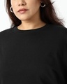 Shop Women's Jet Black Oversized Plus Size Sweatshirt