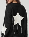 Shop Women's Jet Black Oversized Sweater-Full