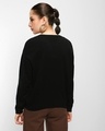 Shop Women's Black Printed Oversized Sweater-Design