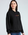 Shop Women's Jet Black Sugar Rush Graphic Printed Oversized Hoodies