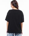 Shop Women's Jet Black Superman Logo Graphic Printed Oversized T-shirt-Full