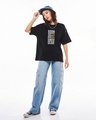 Shop Women's Jet Black To Be Unique Typography Oversized T-shirt