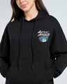 Shop Women's Jet Black Too Cool Graphic Printed Oversized Hoodies
