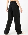 Shop Women's Jet Black Washed Baggy Straight Fit Jeans-Design