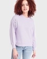 Shop Women's Lavender Fog Oversized Sweatshirt-Front