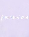 Shop Women's Lavender Friends Logo Typography Oversized Short Top-Full