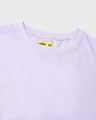 Shop Women's Lavender Friends Logo Typography Oversized Short Top
