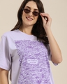 Shop Women's Lavender Graphic Oversized T-Shirt-Design