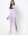 Shop Women's Lavender Printed Lilac Relaxed Fit Sweatshirt-Design