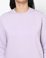 Shop Women's Lavender Printed Lilac Relaxed Fit Sweatshirt