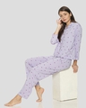 Shop Women's Lavender Printed Stylish Night Suit-Full