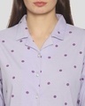 Shop Women's Lavender Printed Stylish Night Suit
