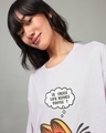 Shop Women's Lavender Rock Garfield Graphic Printed Oversized T-shirt