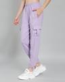 Shop Women's Lavender Slim Fit Cargo Joggers-Design