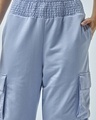 Shop Women's Lavender Flared Cargo Track Pants