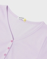Shop Women's Lavender Solid V-neck Slim Fit Top