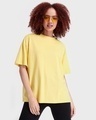 Shop Women's Yellow Oversized T-shirt-Front