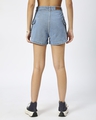 Shop Women's Light Blue Denim Cargo Shorts-Full