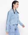 Shop Women's Light Blue Denim Jacket-Design