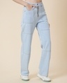 Shop Women's Light Blue Straight Fit Jeans-Design