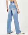 Shop Women's Light Blue Washed Baggy Straight Fit Jeans-Design