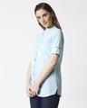 Shop Women's Light Blue Yarn Dyed Striped Tunic-Design