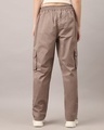 Shop Women's Light Brown Loose Comfort Fit Cargo Pants-Full