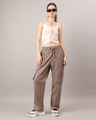 Shop Women's Light Brown Loose Comfort Fit Cargo Pants