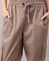 Shop Women's Light Brown Loose Comfort Fit Cargo Pants