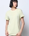Shop Women's Light Green Boyfriend T-shirt-Front