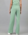 Shop Women's Light Green Straight Fit Trousers-Full