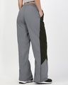 Shop Women's Light Grey Color Block Oversized Parachute Pants-Design