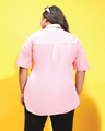 Shop Women's Light Pink Boxy Fit Plus Size Shirt-Full