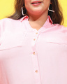 Shop Women's Light Pink Boxy Fit Plus Size Shirt