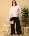 Shop Women's Light Pink Floral Printed Plus Size Top
