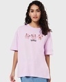 Shop Women's Lilac Bloom Jigglypuff Graphic Printed Oversized T-shirt-Front