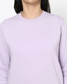 Shop Women's Lilac Crew Neck Relaxed Fit Sweatshirt