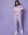 Shop Women's Lilac Feel Good Color Block Oversized T-shirt