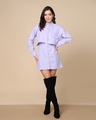 Shop Women's Lilac Slim Fit Shirt Dress-Front