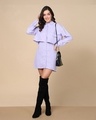 Shop Women's Lilac Slim Fit Shirt Dress-Full